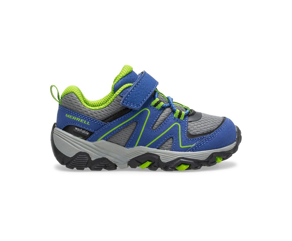 Buty Trekkingowe Merrell Dziecięce Niebieskie/Zielone - Trail Quest Jr. - 267085-KNM